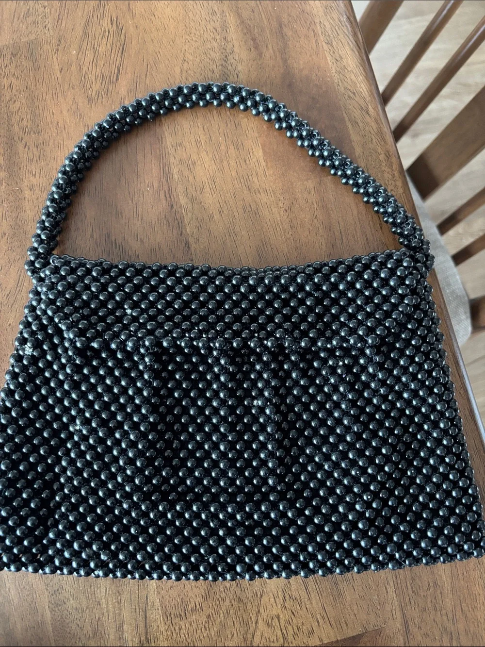 Pearl-Style White Beaded Handbag - Elegant Women's Bag set of 3